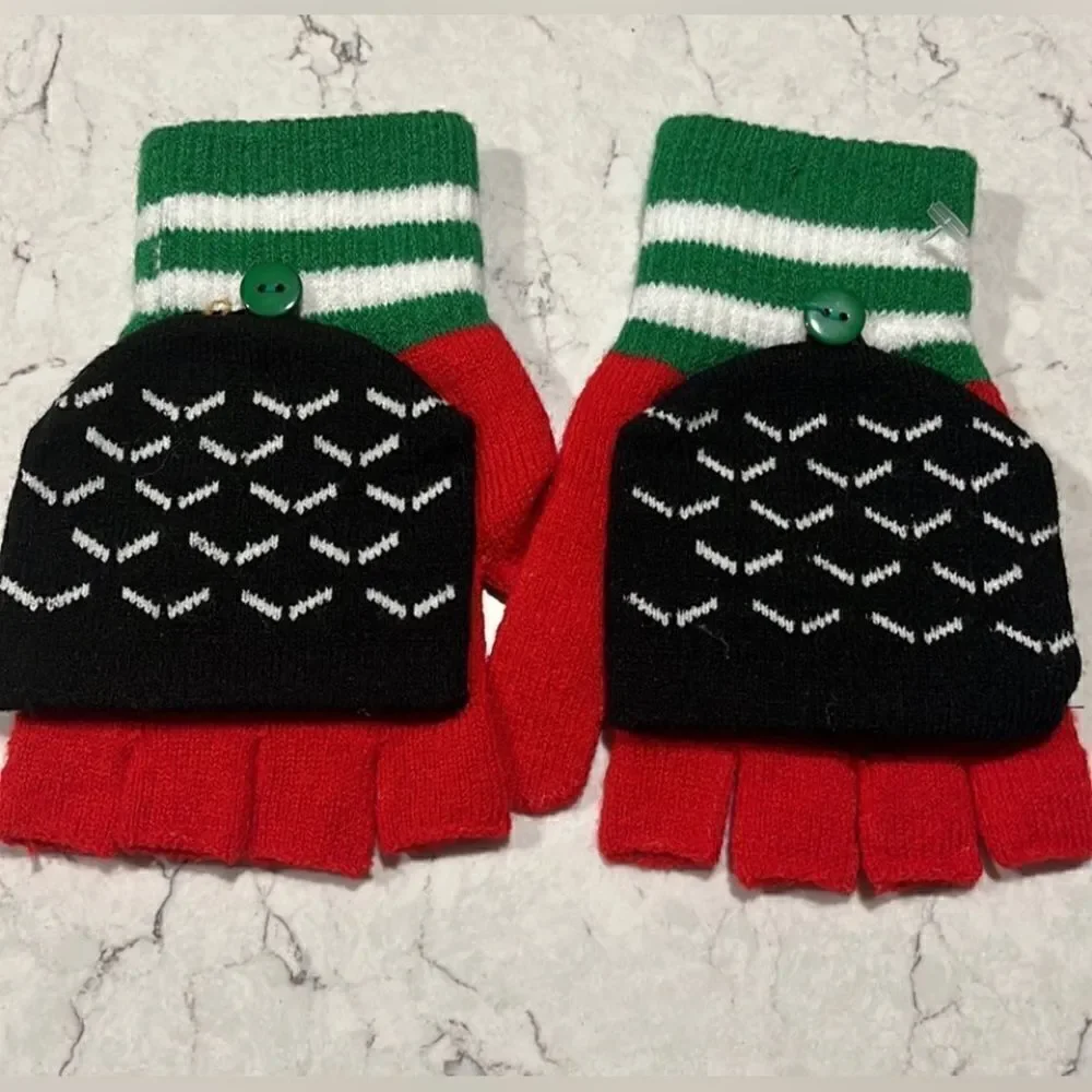 3-piece Winter Wear Set l Beanie & Fingerless Gloves l New